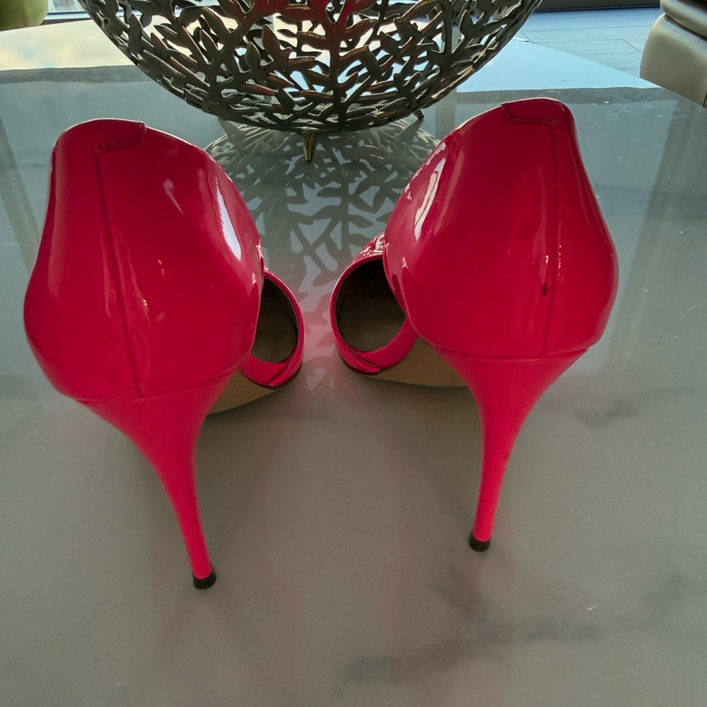 Aqua Vibrant Pink Heels - Picture 2 of 6